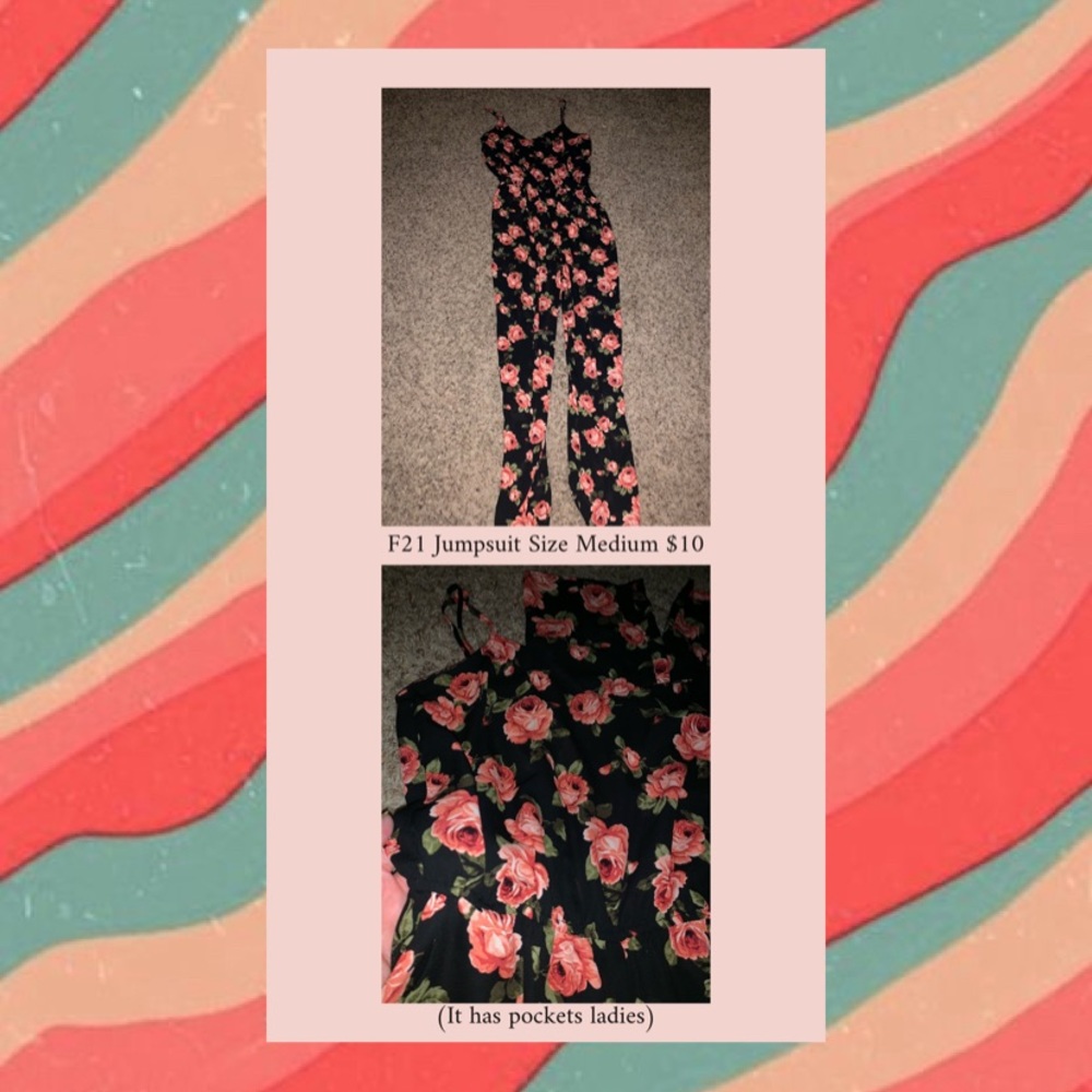 forever 21 floral jumpsuit!!